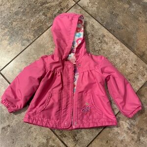 London Fog Hooded Rain Jacket Raincoat Girls Size 18 Months